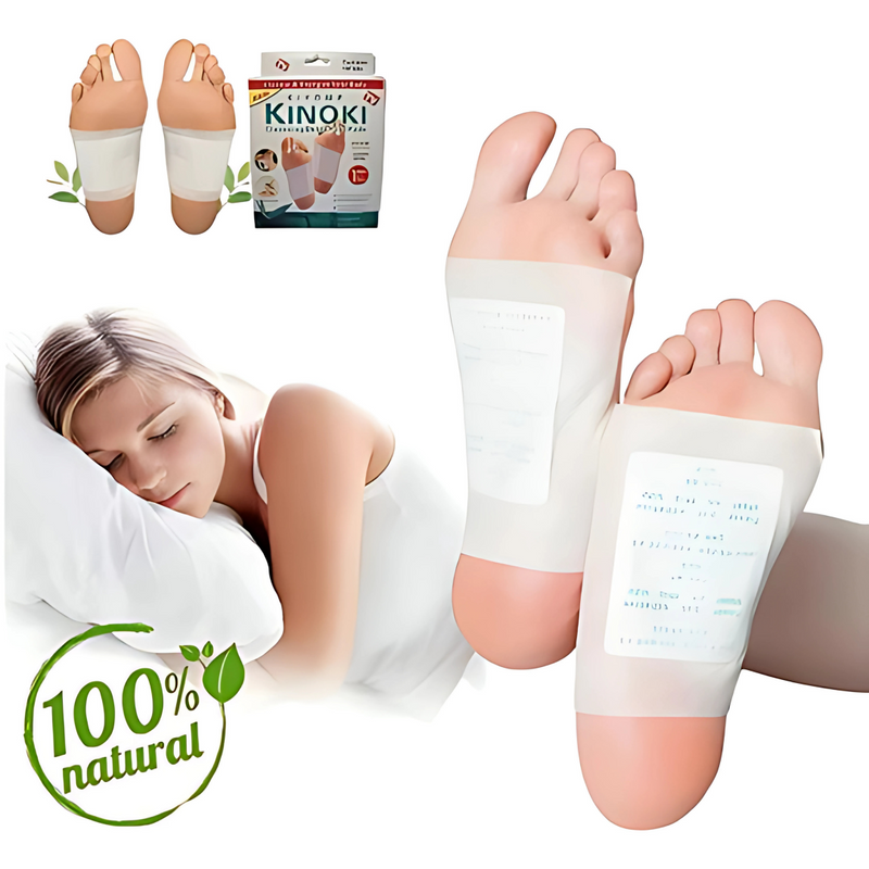Kinoki-Kit 50 Adesivo Para Os Pés-Eliminador de Impureza e Toxinas
