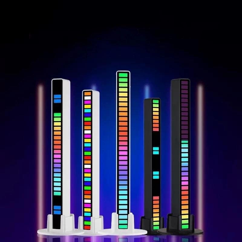 Barra de Led Rítmica Rgb Captação Ativadas Por Voz Com Luz Inteligente Gamer Pc Tv Som Automotivo/Bata com a música -Y10096